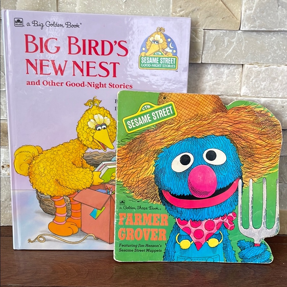 Sesame Street Big Bird's New Nest and Farmer Grover Books